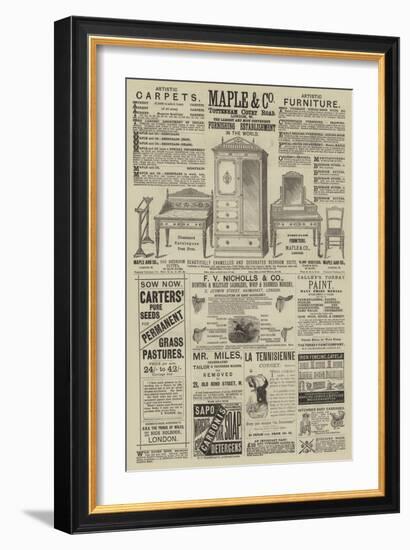 Page of Advertisements-null-Framed Giclee Print