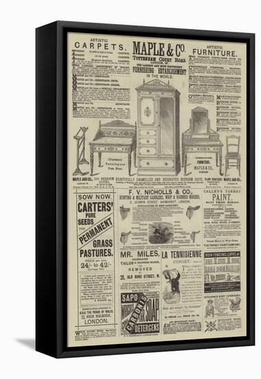 Page of Advertisements-null-Framed Premier Image Canvas