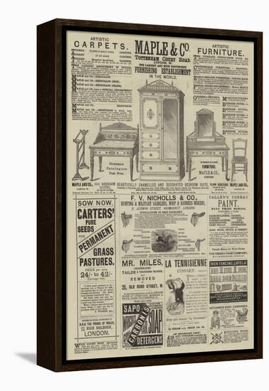 Page of Advertisements-null-Framed Premier Image Canvas