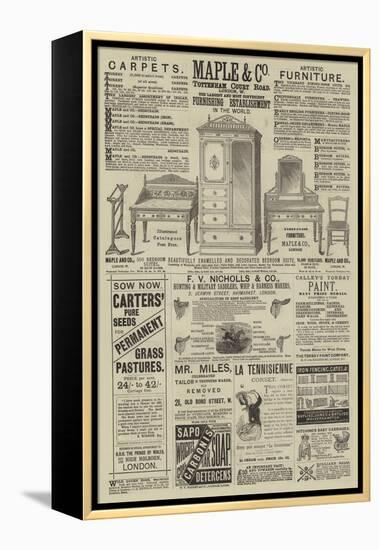 Page of Advertisements-null-Framed Premier Image Canvas