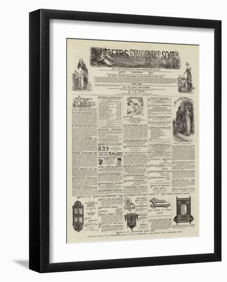 Page of Advertisements-null-Framed Giclee Print