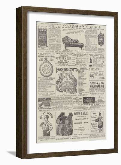 Page of Advertisements-null-Framed Giclee Print