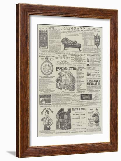 Page of Advertisements-null-Framed Giclee Print