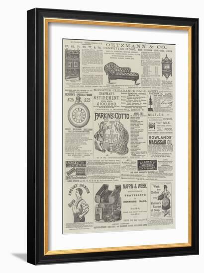 Page of Advertisements-null-Framed Giclee Print