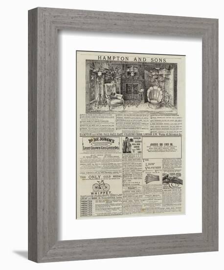 Page of Advertisements-null-Framed Giclee Print