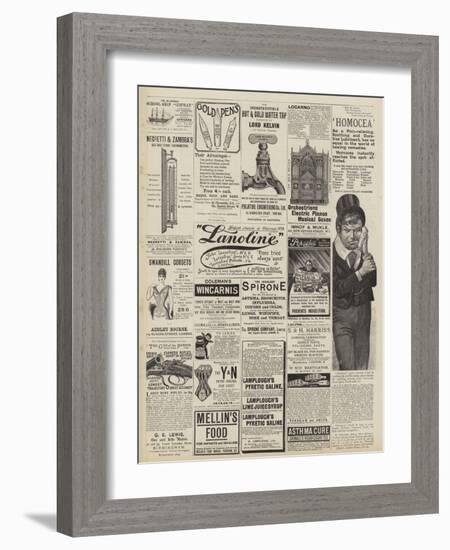 Page of Advertisements-null-Framed Giclee Print