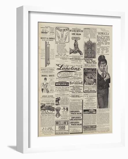 Page of Advertisements-null-Framed Giclee Print