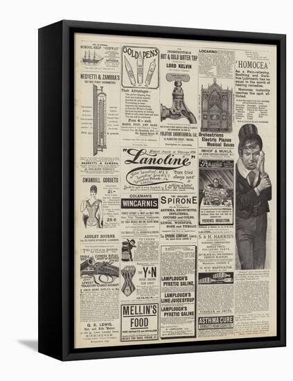 Page of Advertisements-null-Framed Premier Image Canvas