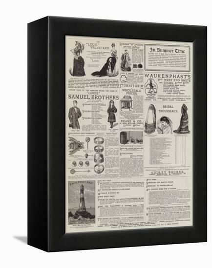 Page of Advertisements-null-Framed Premier Image Canvas