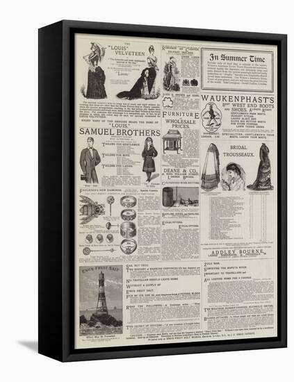 Page of Advertisements-null-Framed Premier Image Canvas