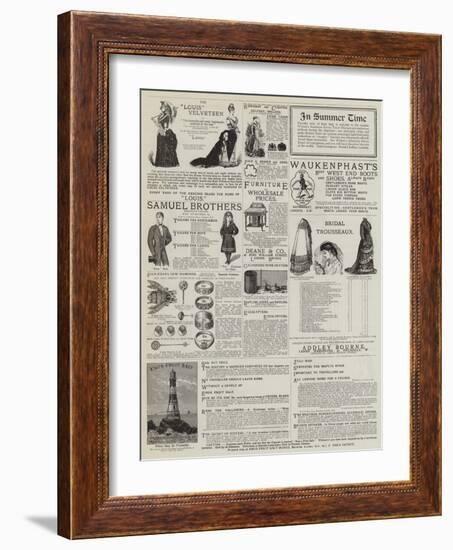 Page of Advertisements-null-Framed Giclee Print