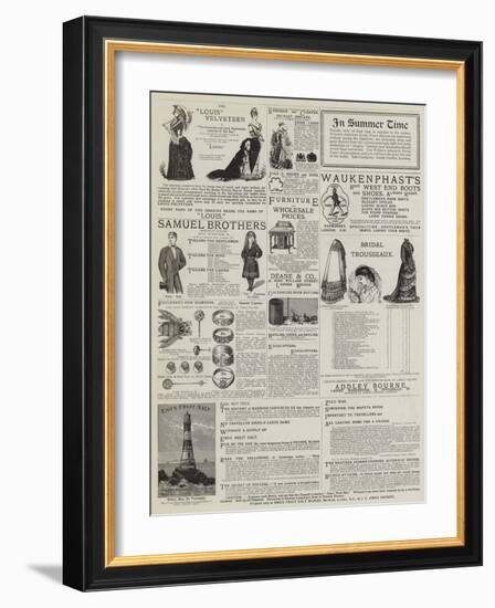 Page of Advertisements-null-Framed Giclee Print