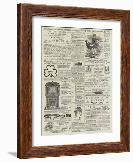 Page of Advertisements-null-Framed Giclee Print