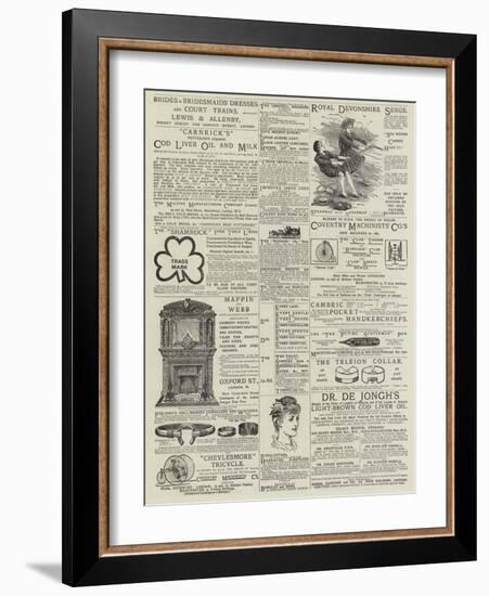 Page of Advertisements-null-Framed Giclee Print