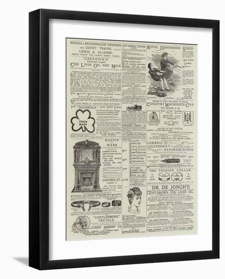 Page of Advertisements-null-Framed Giclee Print