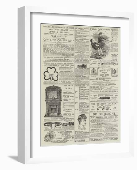 Page of Advertisements-null-Framed Giclee Print