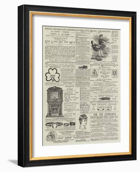 Page of Advertisements-null-Framed Giclee Print