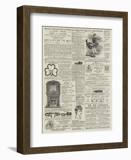 Page of Advertisements-null-Framed Giclee Print