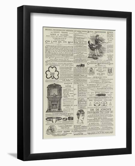 Page of Advertisements-null-Framed Giclee Print