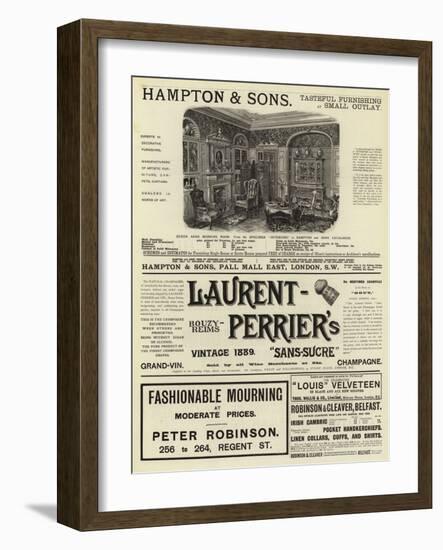 Page of Advertisements-null-Framed Giclee Print