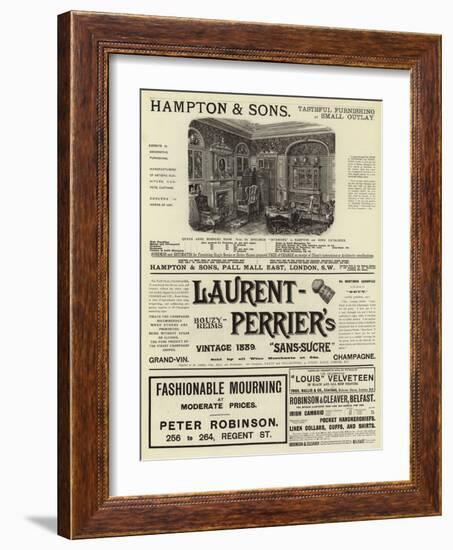 Page of Advertisements-null-Framed Giclee Print