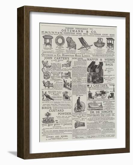 Page of Advertisements-null-Framed Giclee Print