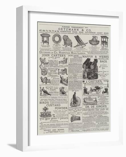 Page of Advertisements-null-Framed Giclee Print