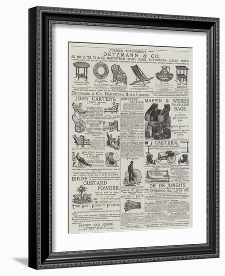 Page of Advertisements-null-Framed Giclee Print