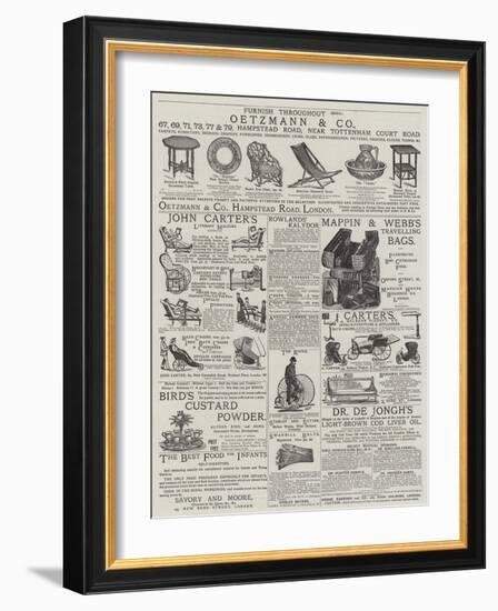 Page of Advertisements-null-Framed Giclee Print