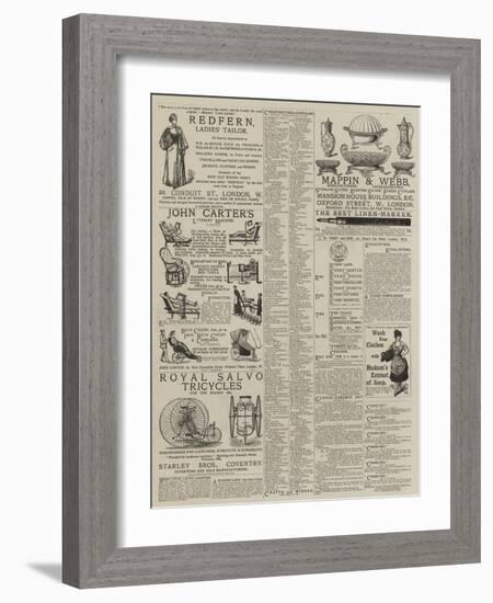 Page of Advertisements-null-Framed Giclee Print