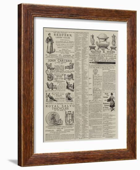 Page of Advertisements-null-Framed Giclee Print