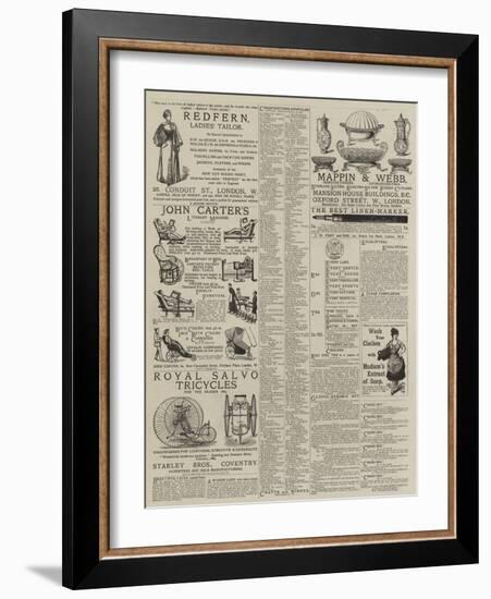 Page of Advertisements-null-Framed Giclee Print