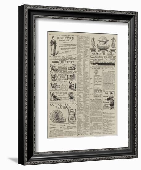 Page of Advertisements-null-Framed Premium Giclee Print