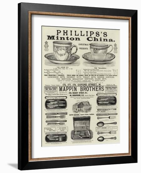 Page of Advertisements-null-Framed Giclee Print