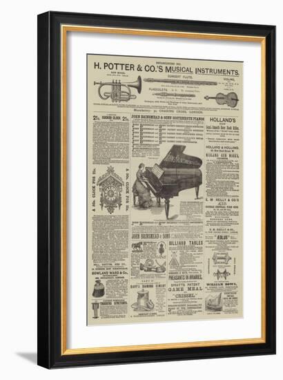 Page of Advertisements-null-Framed Giclee Print