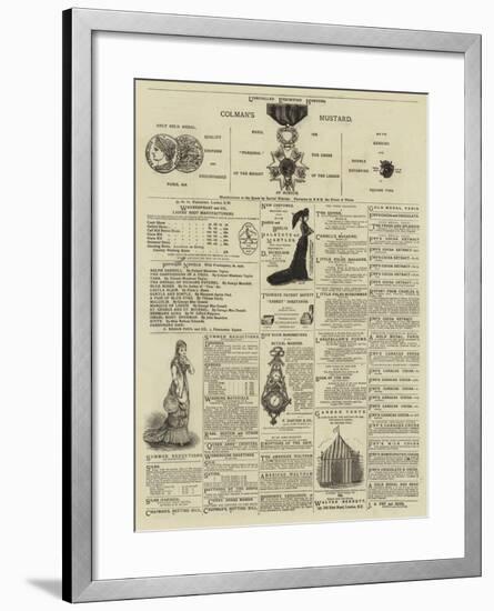 Page of Advertisements-null-Framed Giclee Print