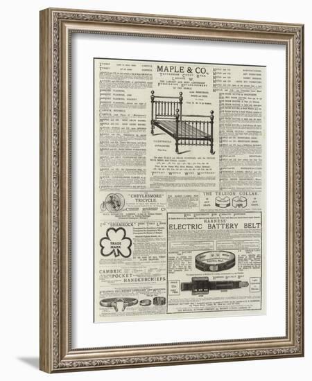 Page of Advertisements-null-Framed Giclee Print