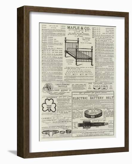 Page of Advertisements-null-Framed Giclee Print