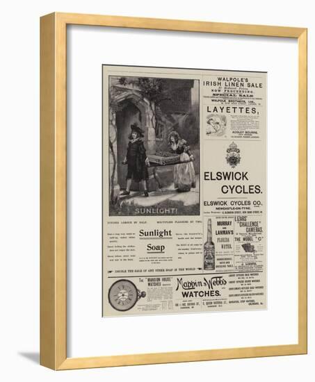 Page of Advertisements-null-Framed Giclee Print