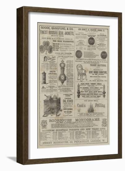 Page of Advertisements-null-Framed Giclee Print