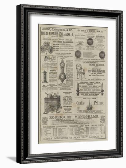 Page of Advertisements-null-Framed Giclee Print