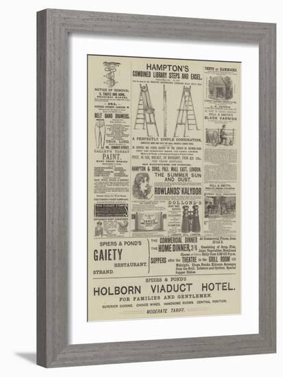 Page of Advertisements-null-Framed Giclee Print