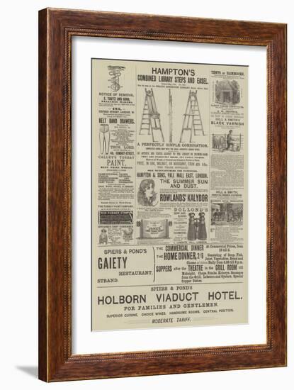 Page of Advertisements-null-Framed Giclee Print