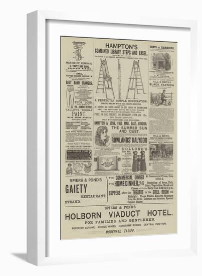 Page of Advertisements-null-Framed Giclee Print