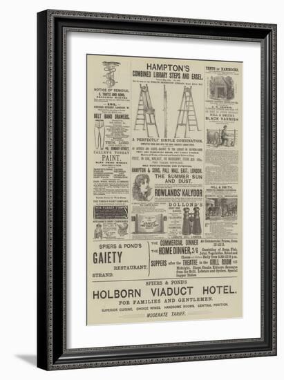 Page of Advertisements-null-Framed Giclee Print