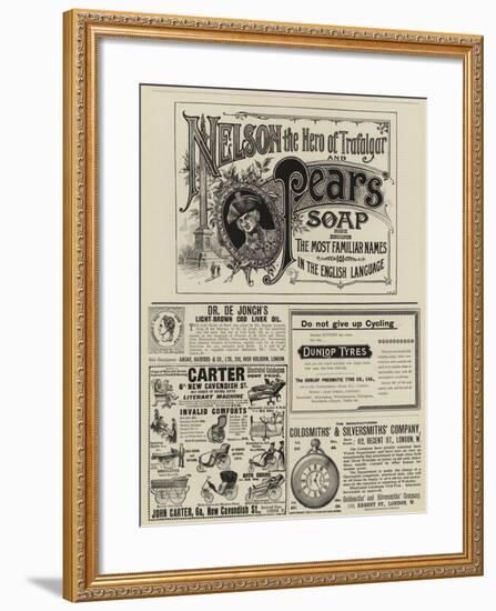 Page of Advertisements-null-Framed Giclee Print