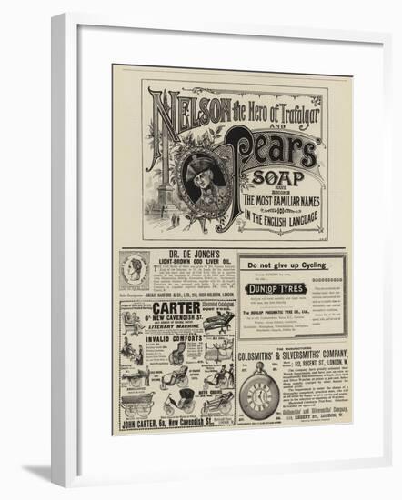 Page of Advertisements-null-Framed Giclee Print