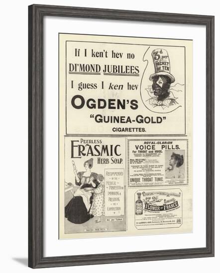 Page of Advertisements-null-Framed Giclee Print