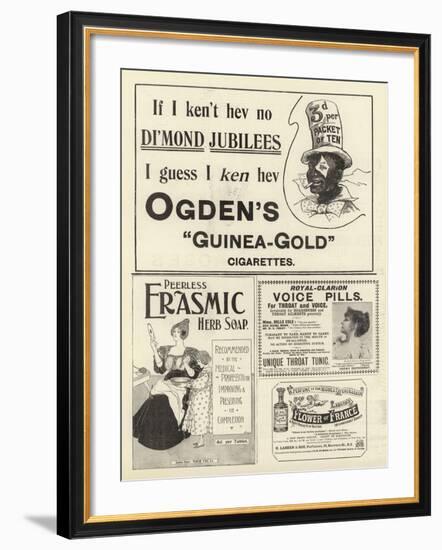 Page of Advertisements-null-Framed Giclee Print