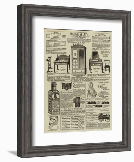 Page of Advertisements-null-Framed Giclee Print